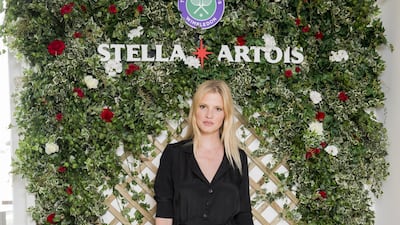 Lara Stone on day one of the Wimbledon Championships at the All England Lawn Tennis and Croquet Club. Getty