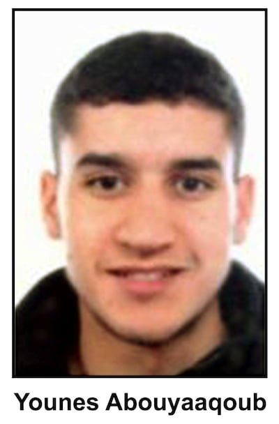 Younes Abouyaaqoub is being hunted by police. EPA