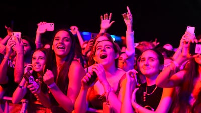 Fans were in full voice during Usher's Abu Dhabi F1 concert