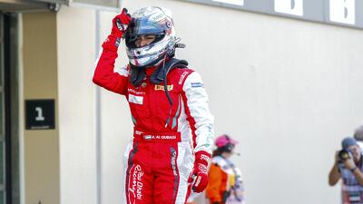 Amna Al Qubaisi in tears of joy after taking the win. Victor Besa / The National