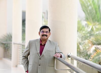 Ajaya Ravindran, associate professor in the meteorology department at Abu Dhabi Polytechnic. Khushnum Bhandari / The National