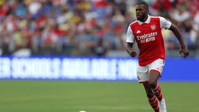 Nuno Tavares of Arsenal during a friendly against Everton at the M&T Bank Stadium in Baltimore, Maryland. AFP