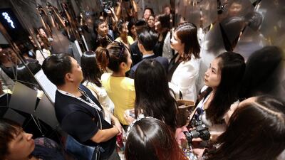 Chinese tourists are Abu Dhabi’s fastest growing hospitality segment – with the total number of guest nights growing 115 per cent in the past six months. Above, delegates at the Chinese Visitor Summit at Yas Island. Delores Johnson / The National