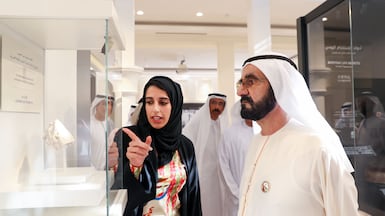 Sheikh Mohammed bin Rashid during a visit to the Jumeirah Archaeological Site in 2020. Wam