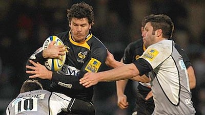 Ben Jacobs, seen on the attack for Wasps, is eager to play in Abu Dhabi.