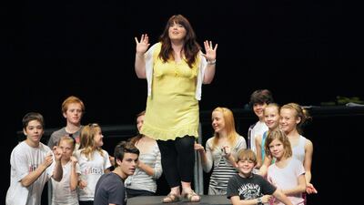 Rehearsals for Hairspray at the Dubai Community Theatre & Arts Centre in 2010. Jaime Puebla / The National