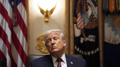 US President Donald Trump in the Cabinet room of the White House on December 8. EPA