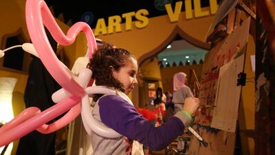 Young artists at work during SummerFest Abu Dhabi last year. Artistic youngsters from across the region have been recognised for their drawing talent by Cartoon Network Arabic. Fatima Al Marzooqi / The National