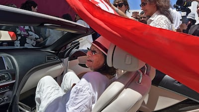 Cardinale, centre, at the inauguration of “Claudia Cardinale” street.