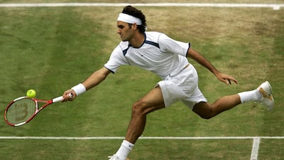 Roger Federer beat Andy Roddick again in the 2005 Wimbledon final. AFP