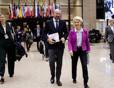 Tensions between Charles Michel and Ursula von der Leyen have at times spilt into the public realm. EPA