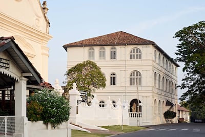 The Amangalla hotel in Galle, Sri Lanka, has traditional sash windows. Photo: Aman