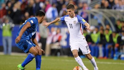 United States midfielder Christian Pulisic, shown against Guatemala in a World Cup qualifying match in March. Jamie Sabau / Getty Images / AFP
