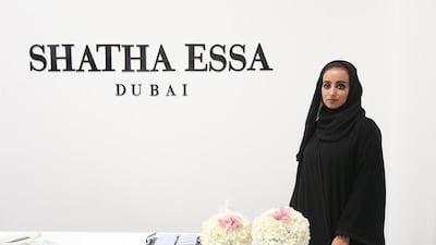 Fashion designer Shatha Al Mulla, who launched her label, Shatha Essa, in June. Satish Kumar / The National