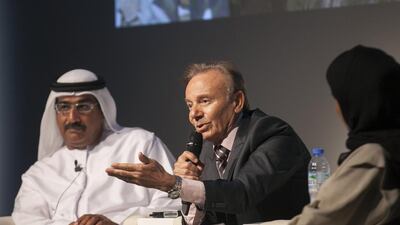 Dr Walid Al Tikriti talks about the aims of the Zayed National Museum at Manarat Al Saadiyat this week. Mona Al Marzooqi / The National