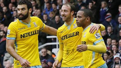 Centre midfield: Jason Puncheon (Crystal Palace) – Recorded a rare hat-trick as he got three assists, two of them for Glenn Murray’s goals, in Palace’s surprise derby win at West Ham. Suzanne Plunkett / Reuters