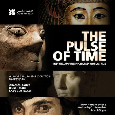 The poster for 'The Pulse of Time' directed by Mohamed Somji for Louvre Abu Dhabi. Louvre Abu Dhabi