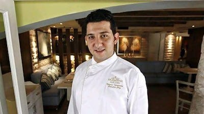 "We will stay here three years or longer if the situation in Greece does not get better," says Nikolas Tsimidakis, the executive chef of the Majestic Hotel in Bur Dubai. Jeff Topping / The National