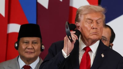 US President Donald Trump led a ceremony in Sharm El Sheikh, Egypt to sign the Gaza ceasefire deal last week. AP