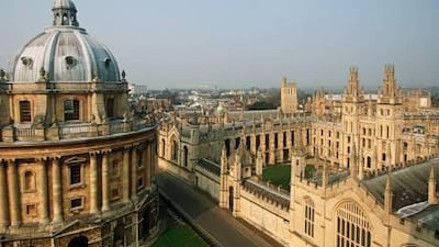 A view of Oxford's Radcliffe Square. In the foreground are the dome of Radcliffe Camera and All Souls College. Getty Images