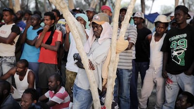 The migrants are imploring the UN to help resettle them elsewhere. Finbarr O’Reilly/Reuters