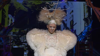 An artful headpiece gave a nod to Mother Nature. Getty Images