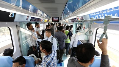 A reader says commuting on the Dubai Metro takes longer than using a taxi. Pawan Singh / The National