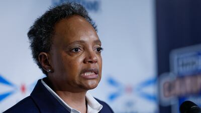 Chicago Mayor Lori Lightfoot was criticised by rivals for the rising crime rates in the city. AFP