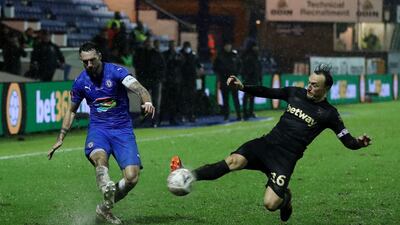 Liam Hogan, 8 – Held his position well throughout the game and can rarely be faulted as a consequence. But ultimately he and his teammates failed to ensure they were switched on in the seconds leading up to Hammers’ winning goal from a cross – a silly mistake that denied County a chance at extra-time. Reuters