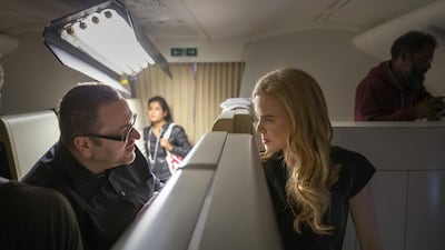 Australian actress Nicole Kidman, seen here with director Anthony Atanasio, has partnered with Etihad for a new advertising campaign. Silvia Razgova / The National
