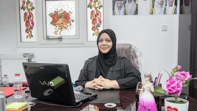 Matchmaker Widad Bu Sittah at her office in Ras Al Khaimah. Antonie Robertson / The National