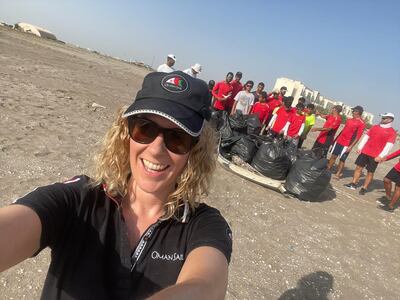 Debbie Richardson was awarded a Guinness world record for the 'Most Nationalities Collecting Litter'. Photo: Debbie Richardson