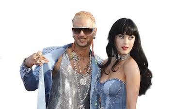 Riff Raff, left, and Katy Perry arrive at the MTV Video Music Awards at The Forum on August 24, 2014, in Inglewood, California. Jordan Strauss / Invision / AP