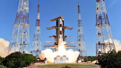 Lift-off for the Indian rocket with all 20 satellites abaord. Courtesy IsroI