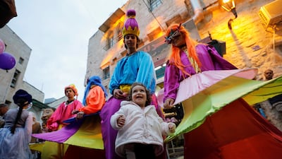 Performers at a Christmas market. Reuters