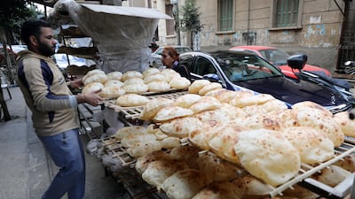 Balady bread is to be sold in Egypt at cost price through prepaid cards. EPA