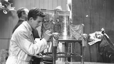 The treasures of the tomb are artfully replicated by experts for the British Empire Exhibition in 1924.