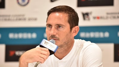 Chelsea manager Frank Lampard speaks to the media during a press conference. AFP