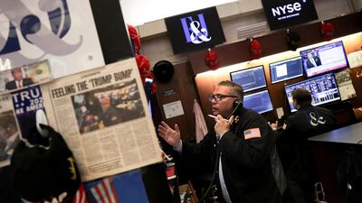 Traders are seen on the floor of the New York Stock Exchange. President Donald Trump's new tariffs have renewed uncertainty over the direction of the global economy. Reuters