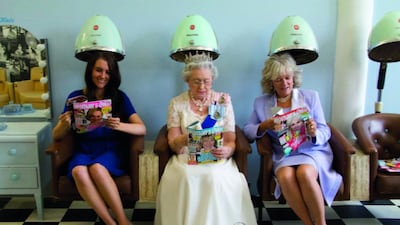 Spoof image of the British royal family by photographer Alison Jackson. Handout