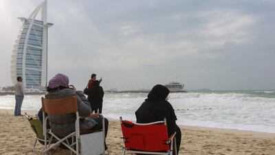 Temperatures remain cool while winds pick up throughout the country. Victor Besa / The National