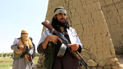 Afghan Taliban fighters in Nangarhar province during the Eid Al Fitr ceasefire in 2018. Reuters