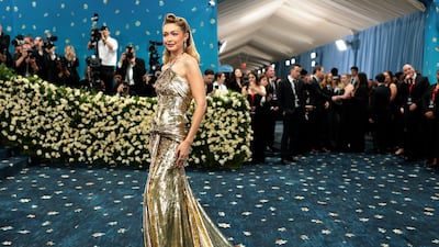 Gigi Hadid attends the gala in a look by Miu Miu. Reuters