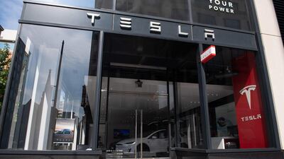 A Tesla showroom in Washington, DC. At least twi major investors reduced shares in the firm. AFP
