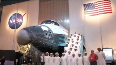 A group of 26 from the Institute of Applied Technology took part in workshops, training and lectures to gain a better understanding of the links between science, technology, engineering and space. Courtesy of Space Centre Houston