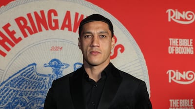 Cruiserweight champion Jai Opetaia in London. Getty Images