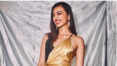 Radhika in gold Gucci while hosting IIFA Rocks. Instagram / Anurag Kabbur Photography