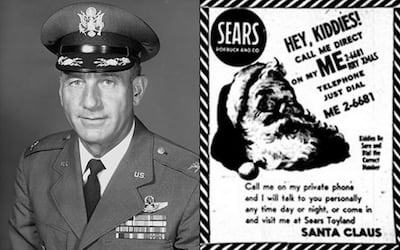 Col Harry Shoup helped to create Norad's first Santa-tracking system in the 1950s. Photo: Norad