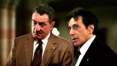 Robert De Niro and Al Pacino play New York City detectives on the trail of a serial killer in Jon Avnet's Righteous Kill .