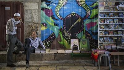 The old market during the holy month of Ramadan in the Old City of Jerusalem.